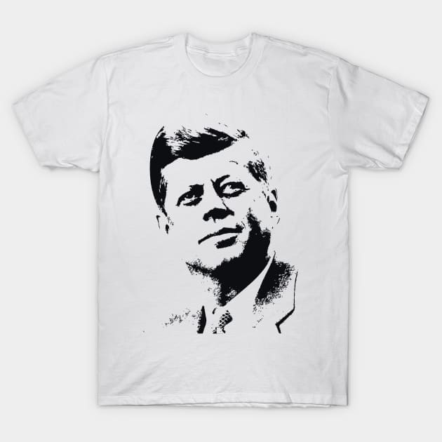 John F. Kennedy Portrait 35th US President T-Shirt by Emma